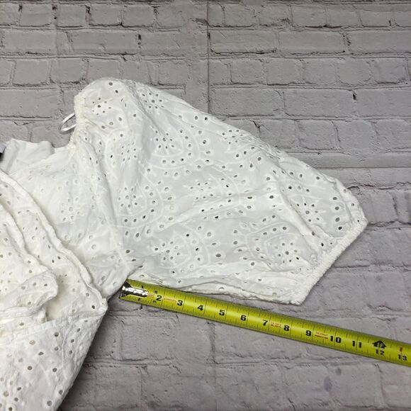 Eloquii Elements Women Cotton Belted Eyelet Dress Size 14 White M176 -20 - Picture 5 of 13